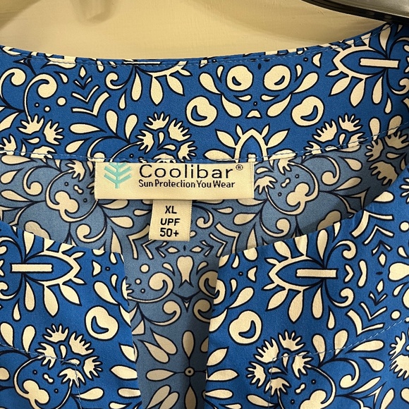 Coolibar Blue and White Midi Dress - Sun Protection UPF 50+ - Picture 4 of 10